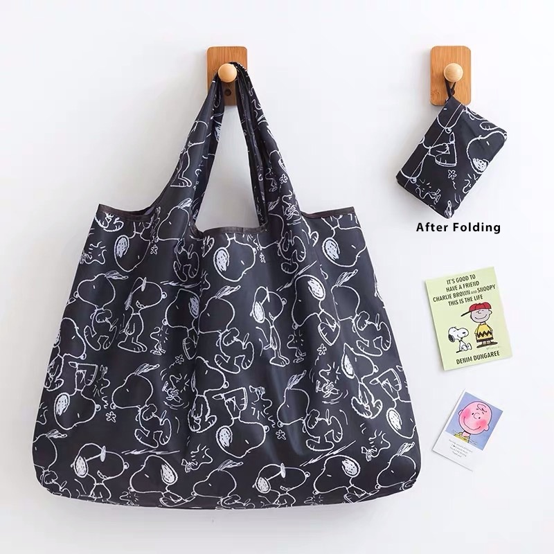 Cartoon Snoopy Shopping Bag | Foldable Lightweight Portable Waterproof ...