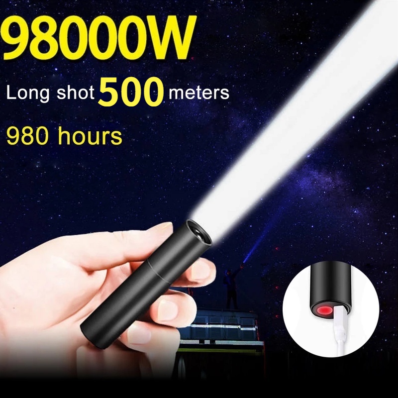 USB Rechargeable Mini Led Flashlight / Super Bright Pocket Torch ...