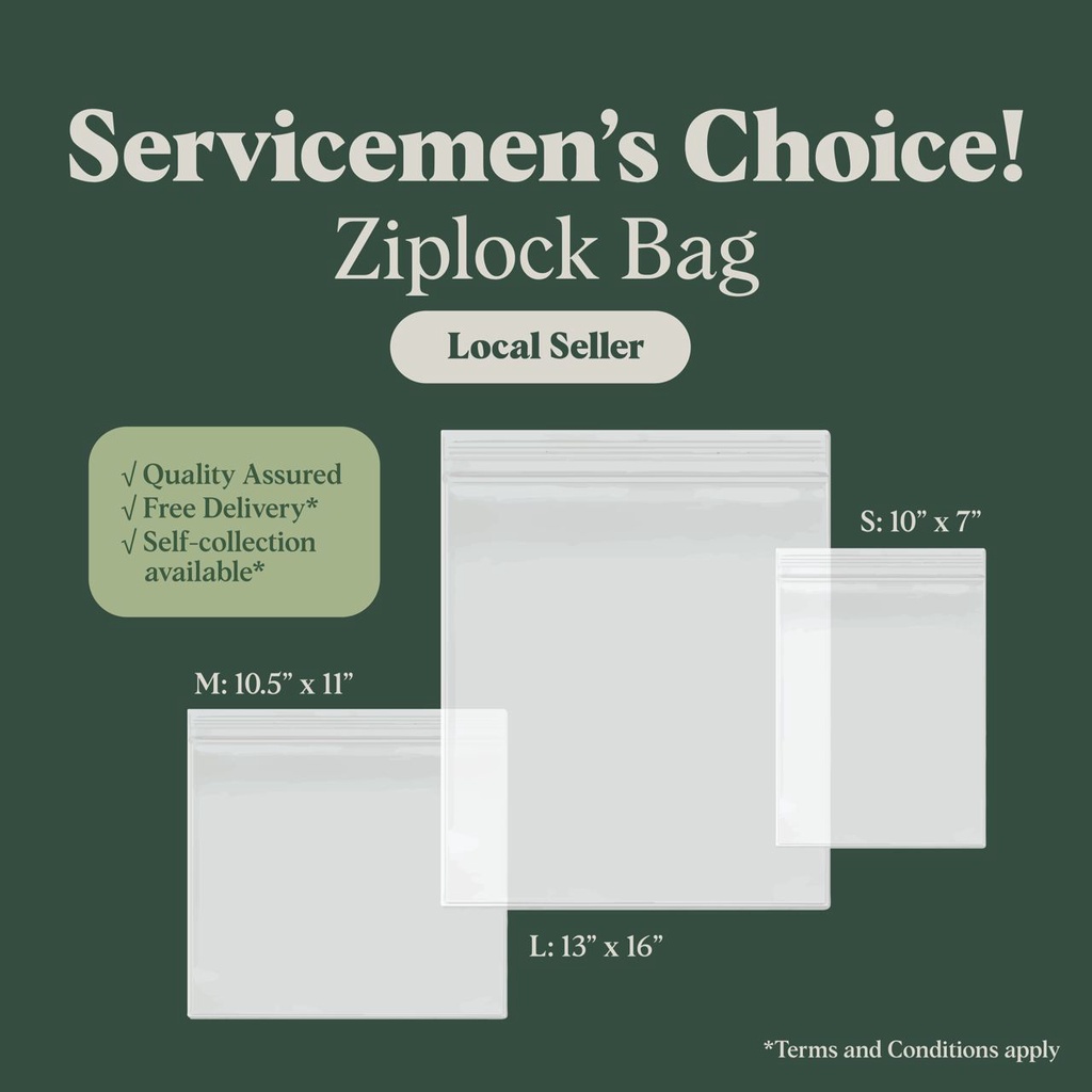 [SG READY STOCK] SAF Emart Ziplock Bag, Cheap & thick army transparent