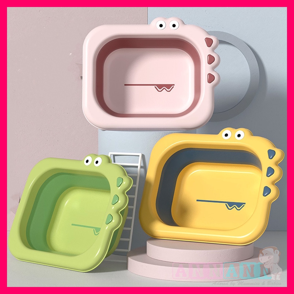 Foldable Travel Baby Bathtub – Non-Toxic PP+TPE, Compact Kids Shower ...