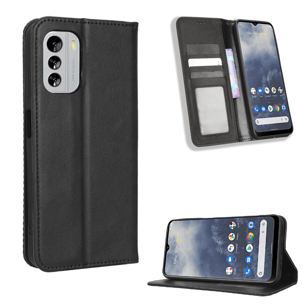 Casing Nokia G60 5G Vintage Flip Cover Magnetic Business Wallet Case PU ...