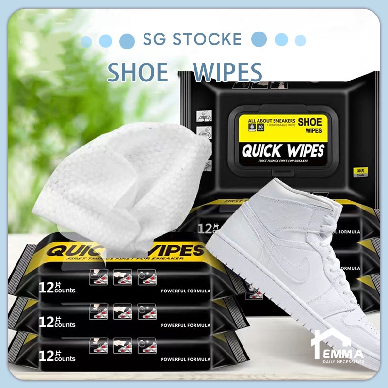 🔥SG Ready Stock🔥 30pcs Shoe Wipes Sneaker Cleaners Wipes White Shoes