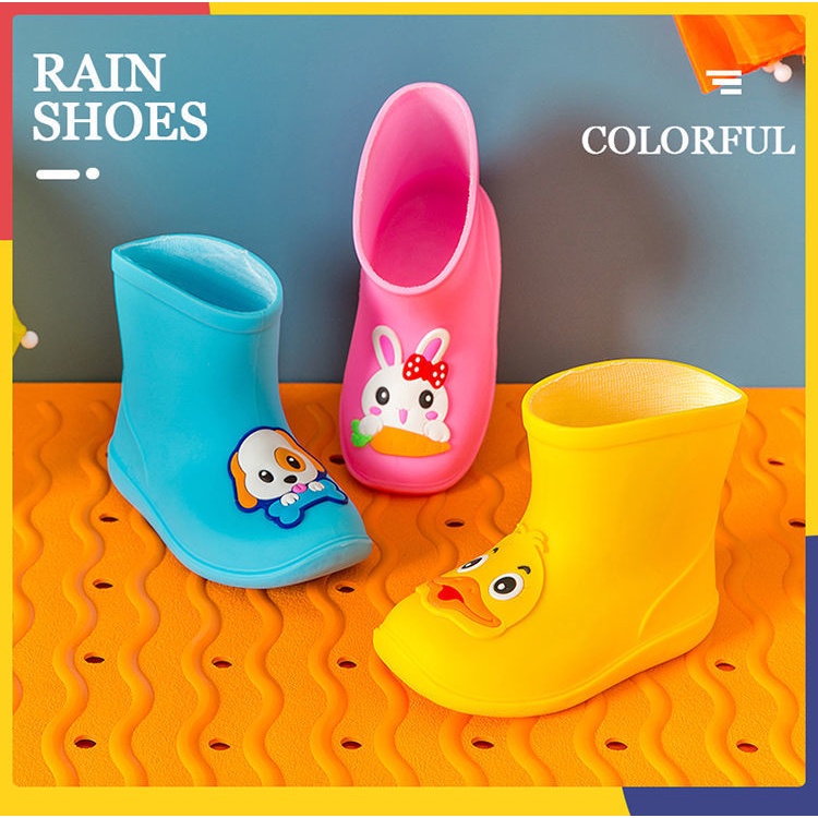 Kids Rain Boot Rubber Kasut Kebun Getah Budak Children Rain Boots Baby