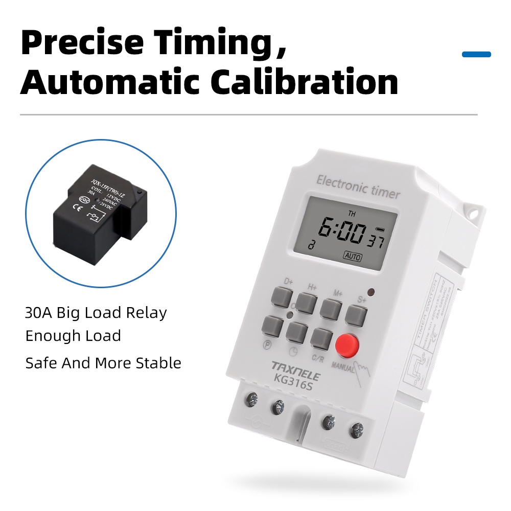 KG316S 7 Days Weekly Digital Electronic Lighting Timer Programmable ...