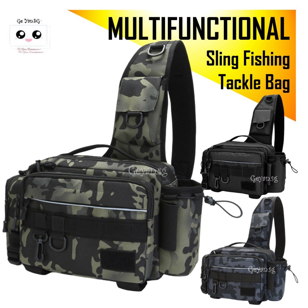 🔰SG SELLER🔰Fishing Tackle Bag Waist Shoulder Sling Crossbody Bags Lure ...