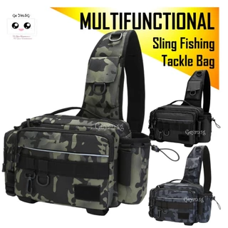 【SG】Fishing Bag/Fishing Tackle Bag/Fishing Pouch/Fishing Sling Bag  Waterproof & Shockproof Storage Nylon Fabric