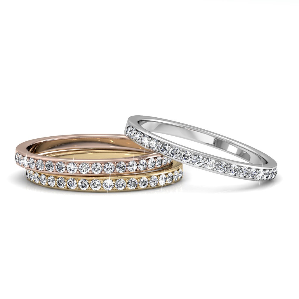 Trinity Ring - Made with Swarovski Crystals