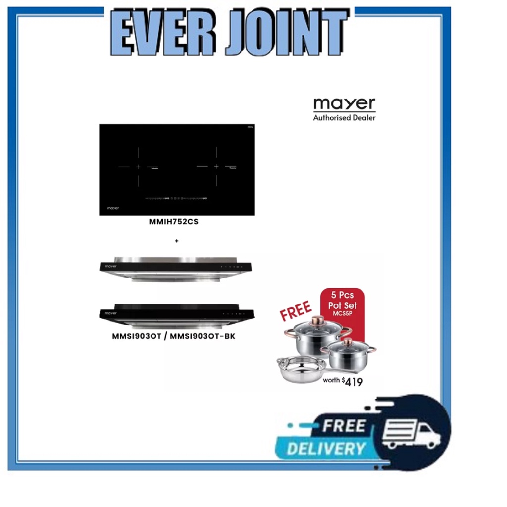 Mayer Kitchen Bundle Hob and Hood MMIH752CS + MMSI903OT Shopee Singapore