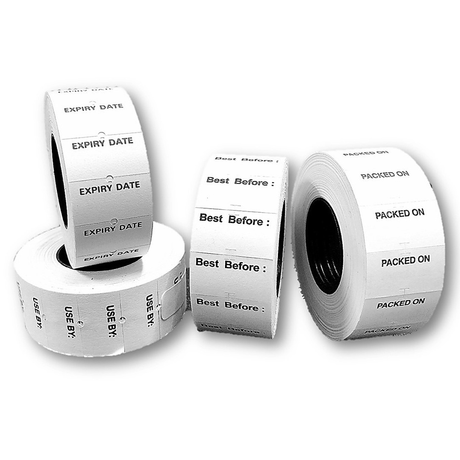 10,000pcs Date Marking Labels 22mmX12mm Single Line for Price Gun