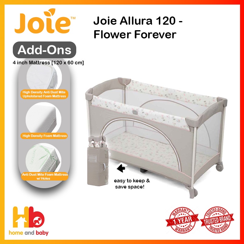 Joie Allura 120 Playpen Add On Mattress 120 x 60 cm 4 Inch Shopee Singapore