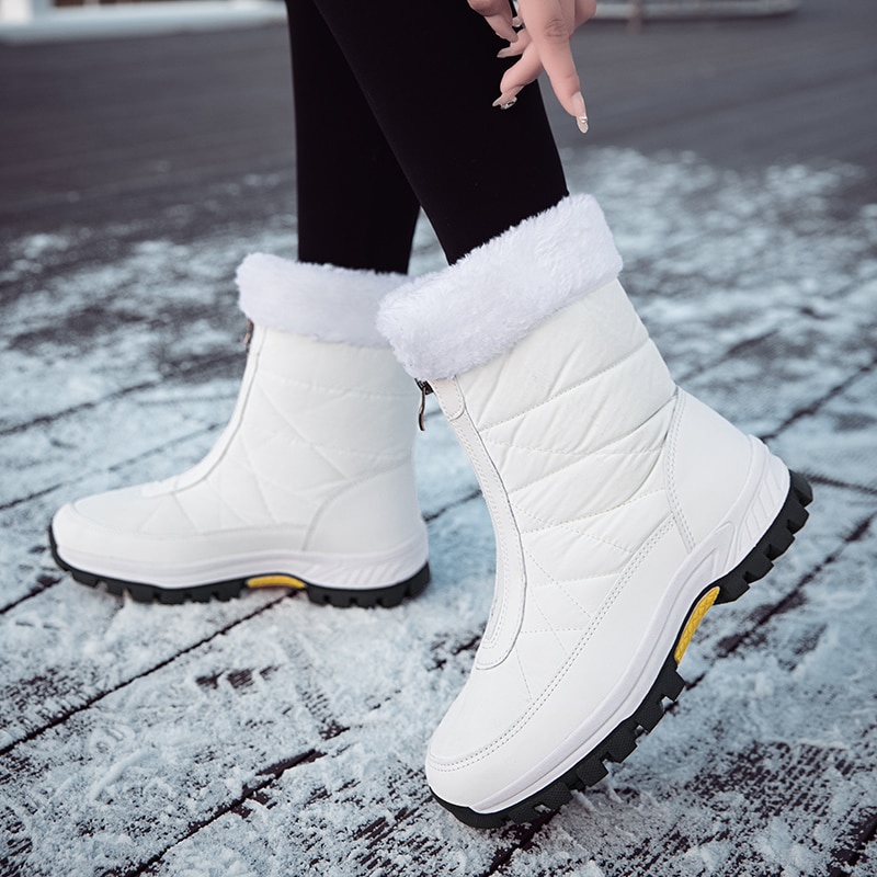 White on sale long boots