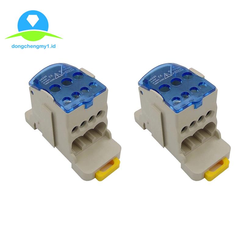 2PCS UKK80A Wire Splitter, Wire Divider,Copper Wiring Terminal,1 in 6