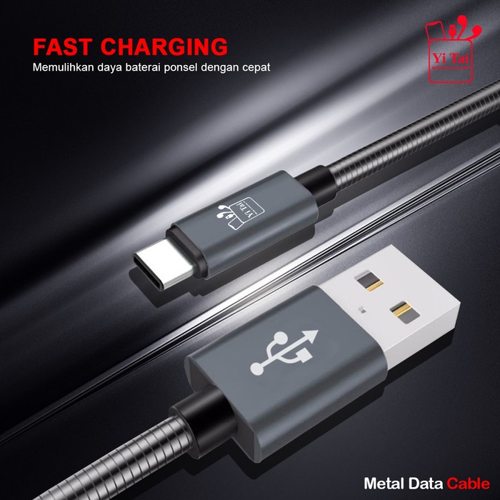 YI TAI - Kabel Data Type C Metal Fast Charging - Gambar 4
