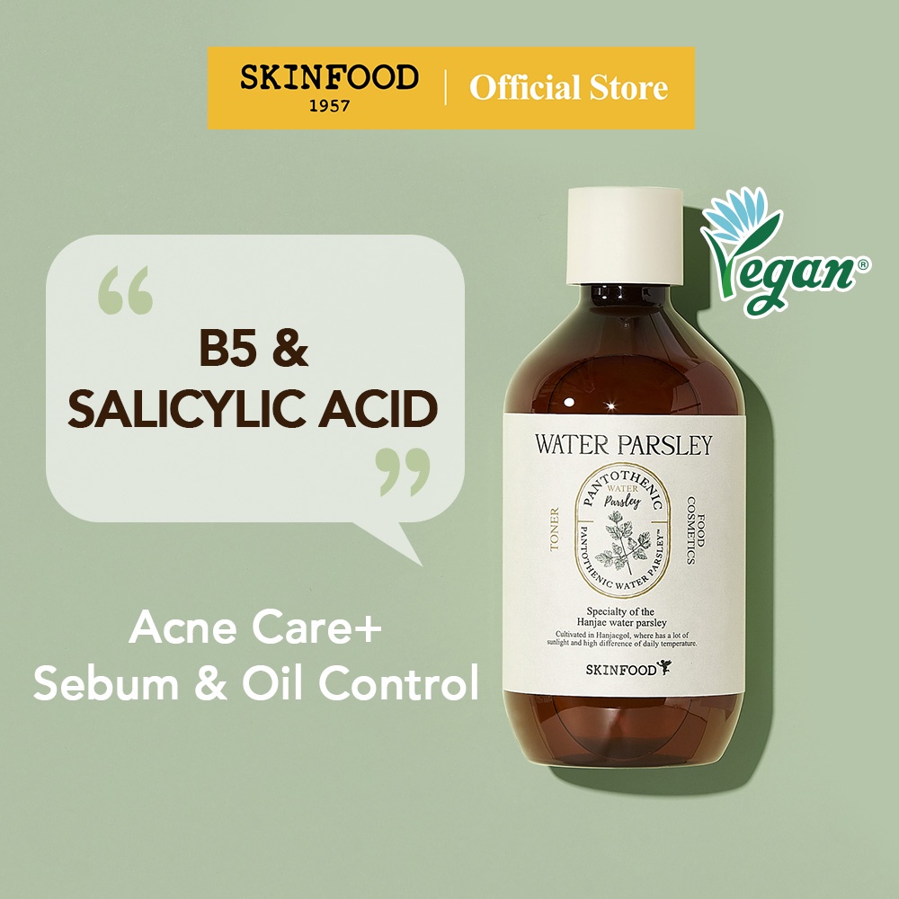 [SKINFOOD Official] Pantothenic Water Parsley Toner 300ml / Sebum