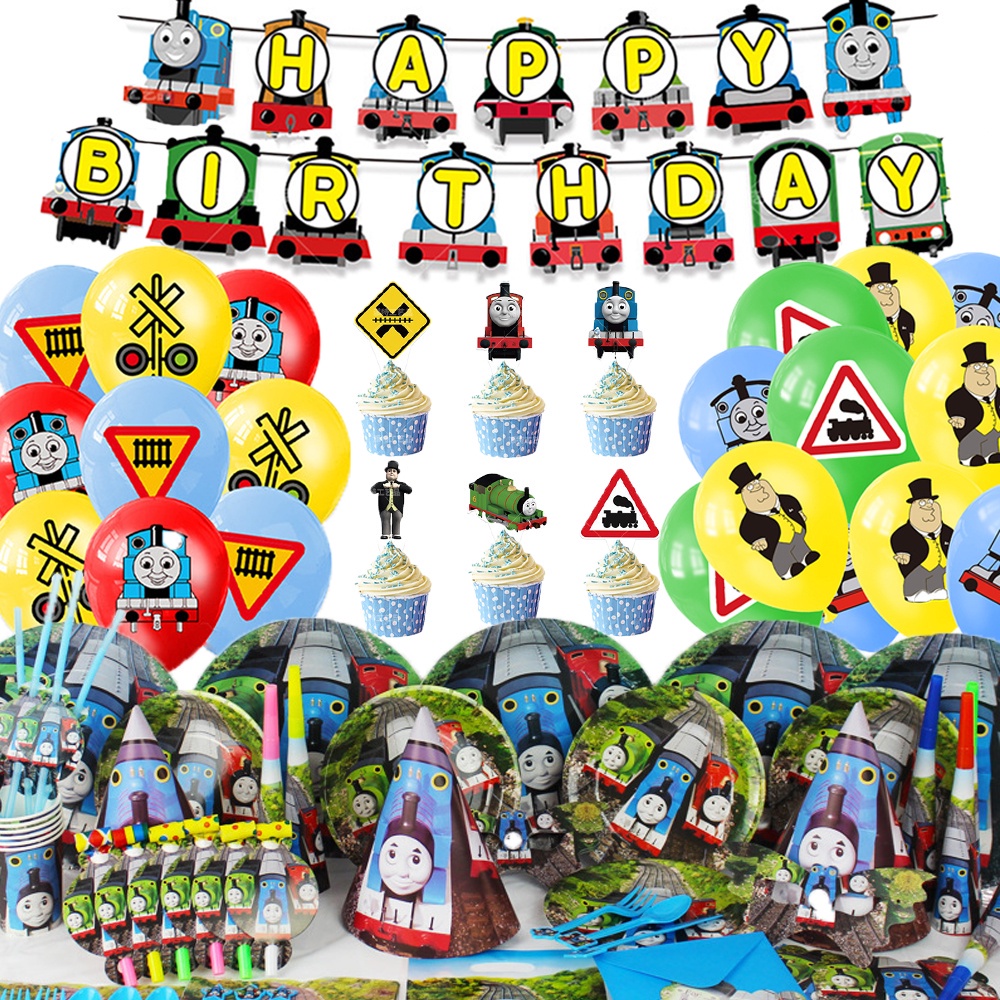Thomas And His Friends Cute Train Pattern Disposable Tablewares Table ...