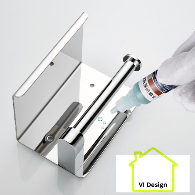 (Wall Sticker) Toilet Paper Lot, Genuine Silver Mirror SUS304 Stainless ...