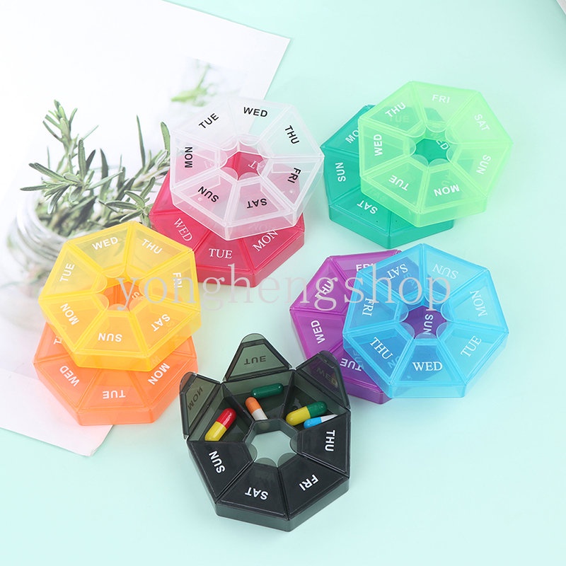 7 Days Pill Case Candy Vitamin Storage Box Travel Portable Mini Pill ...