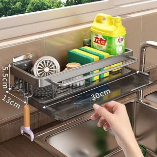 Acrylic Steel Stainless Hook Sponge Shelf Sponges Holder Kitchen