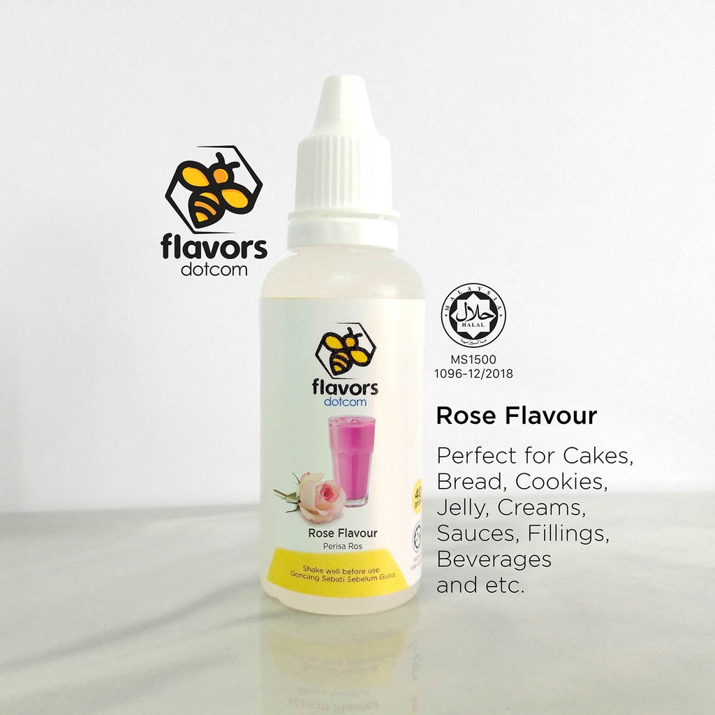 [HALAL] Flavors Dotcom Food Flavouring - Rose Emulco (45g) / Rose ...