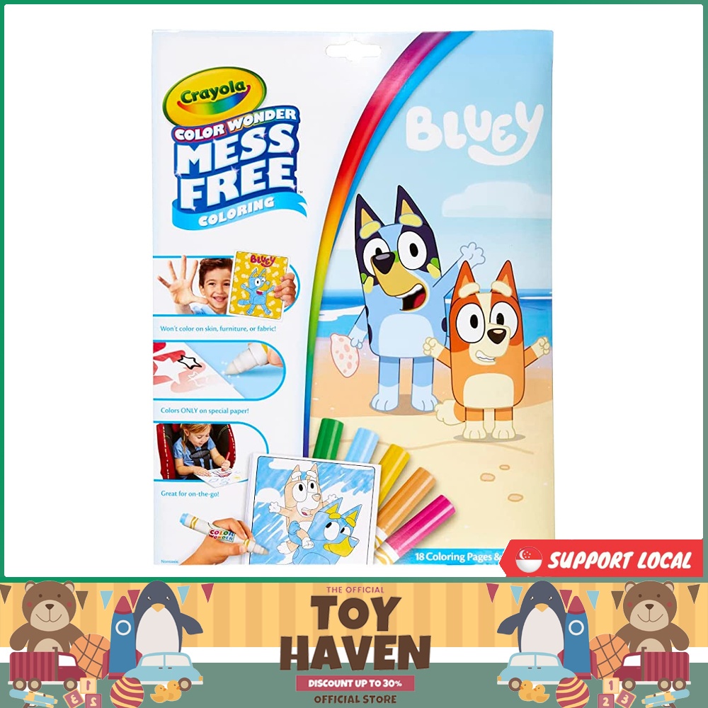 [sgstock] Crayola Bluey Color Wonder Coloring Book Pages & Markers
