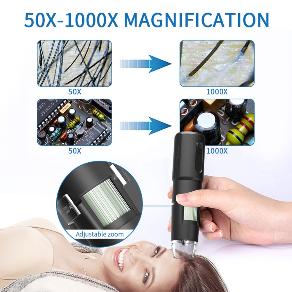 JBMBHC 1000X Wireless WIFI Digital Skin Analyzer Machine Scalp Hair ...