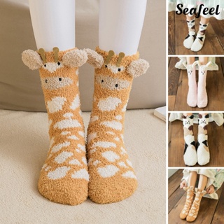 Warm Fluffy Floor Coral Fleece Sock Sleep Sock Cat Paw Short Sock Breathable