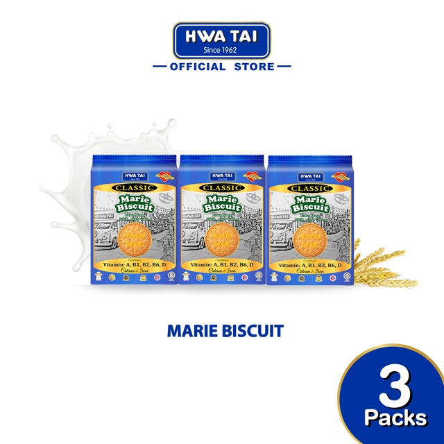 HWA TAI Classic Marie Biscuit (270g x 3 Packs) | Shopee Singapore