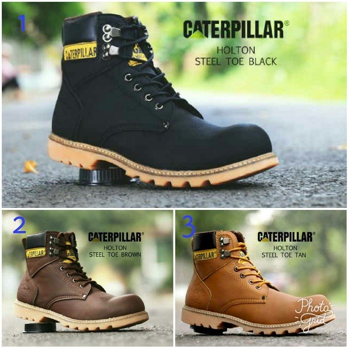 Caterpillar HOLTON Iron Toe SAFETY BOOTS For Men Field Work SEPTI BOOTS