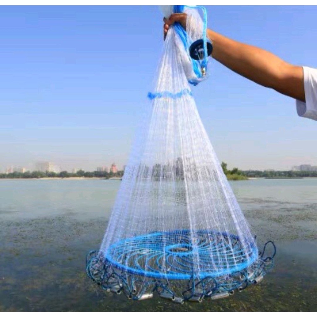 Jala Ikan Udang Pro Cast Net Fishing Throw Stock- Fish Net Fishing Net ...