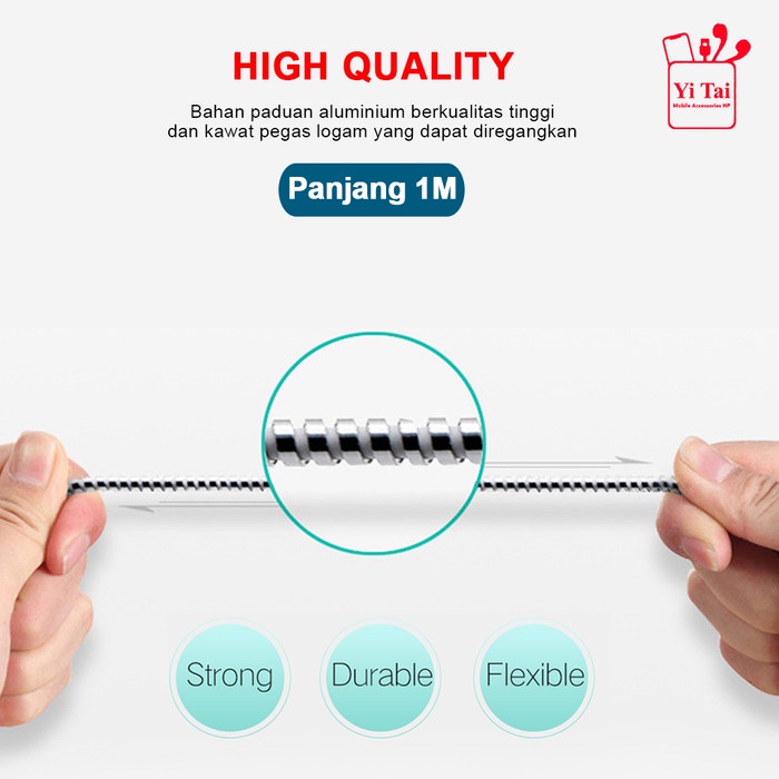 YI TAI - Kabel Data Type C Metal Fast Charging - Gambar 3
