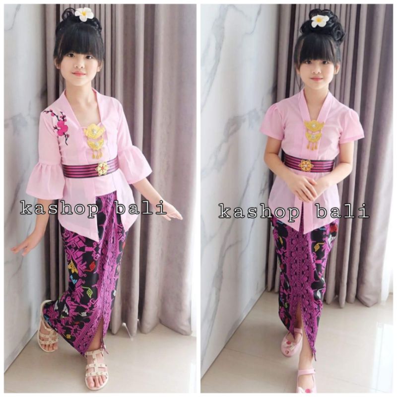 Kartini Children's KEBAYA SET BABY PINK Color KS010 | Shopee Singapore