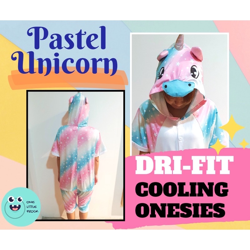 Ready Stocks Dri fit Pastel Unicorn Mythical Animals Thin Short sleeves Onesie Costumes Halloween Christmas Xmas gifts Shopee Singapore