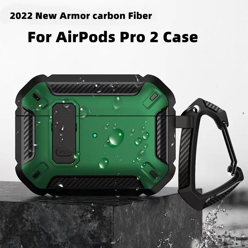 2022 Airpods Pro 2 Case - Carbon Fiber Shockproof Protective Cover