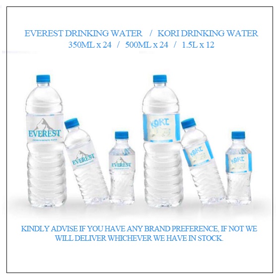 Everest / KORI Drinking Water 350ML/500ML/1.5L Carton | Shopee Singapore