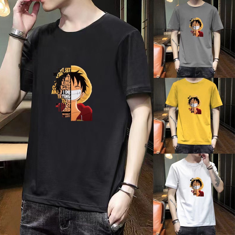 Short sleeve men T shirt New summer  States simple fashion trend handsome cartoon print casual wear round neck top youth clothing Japanese style loose large size men t shirt