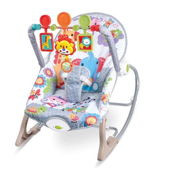 Infant to Toddler Rocker Baby Bouncer Baby Rocker w Toys Supports up to 18KG