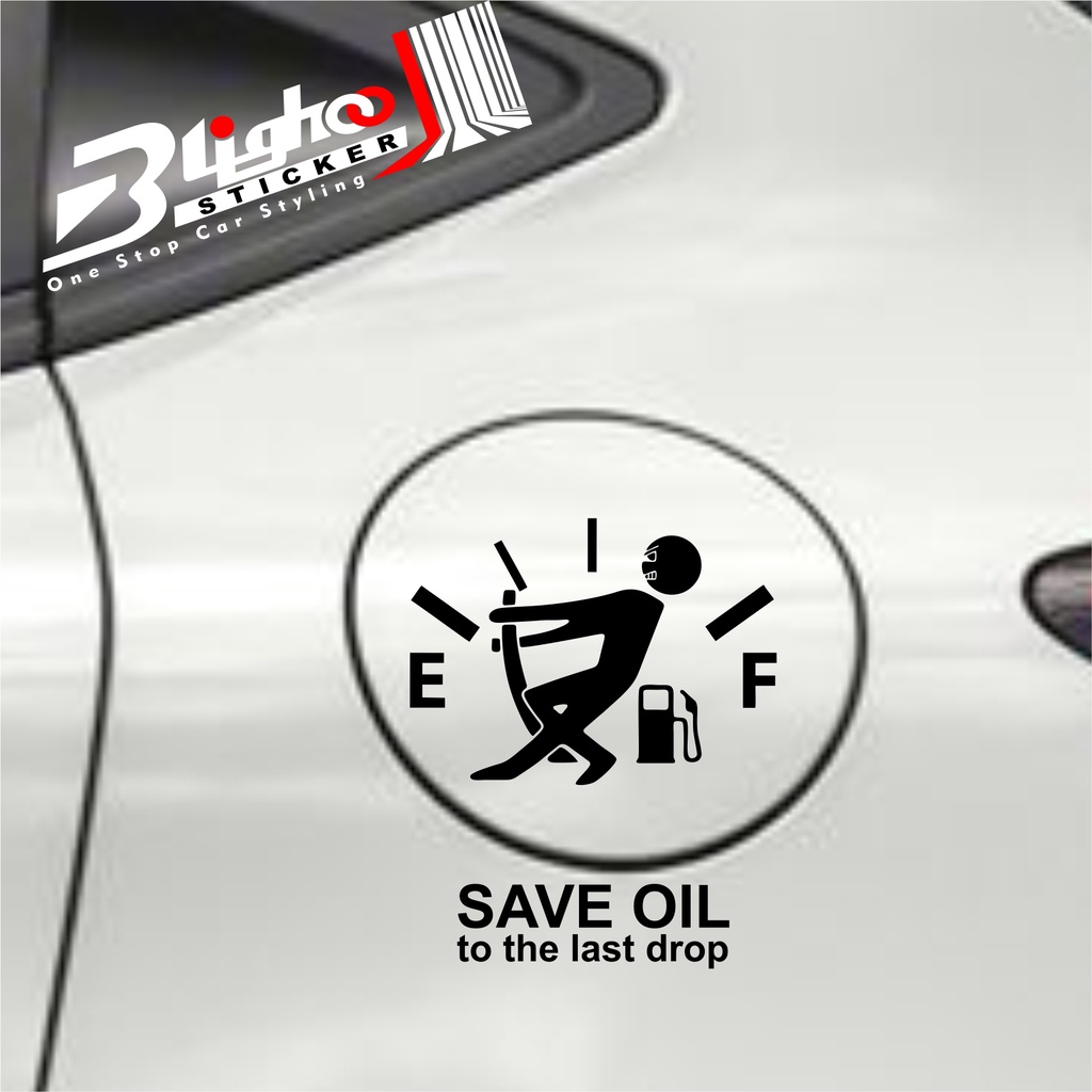 Car STICKER TANK SAVE OIL CAR GLASS STICKER / UNIQUE CUTE TANK COOL CAR ...