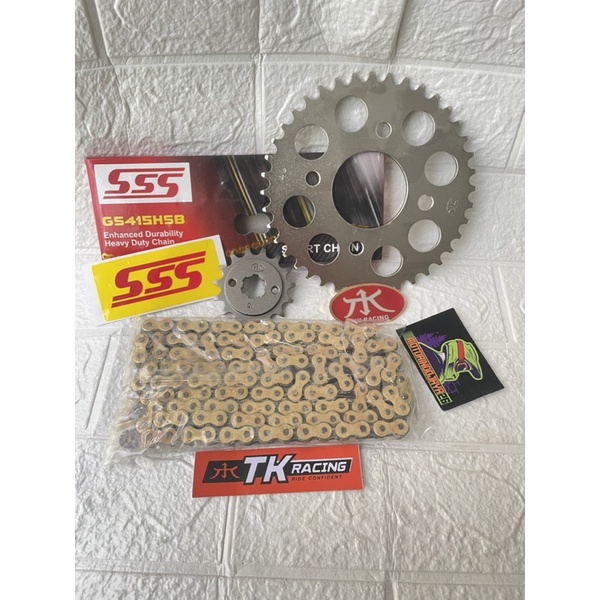 Gear Set 415 Thin TK Racing Chain Set SSS Racing Original Sonic Verza ...