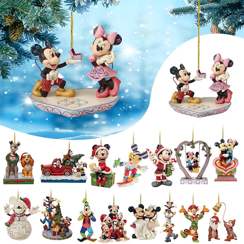 Disney Mickey Minnie Christmas tree decoration Christmas tree hanging family Christmas party decoration
