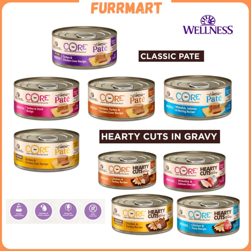 48.10 for 12 cans mixable Wellness Core Classic Pat Hearty Cut Canned Wet Cat Food 5.5oz