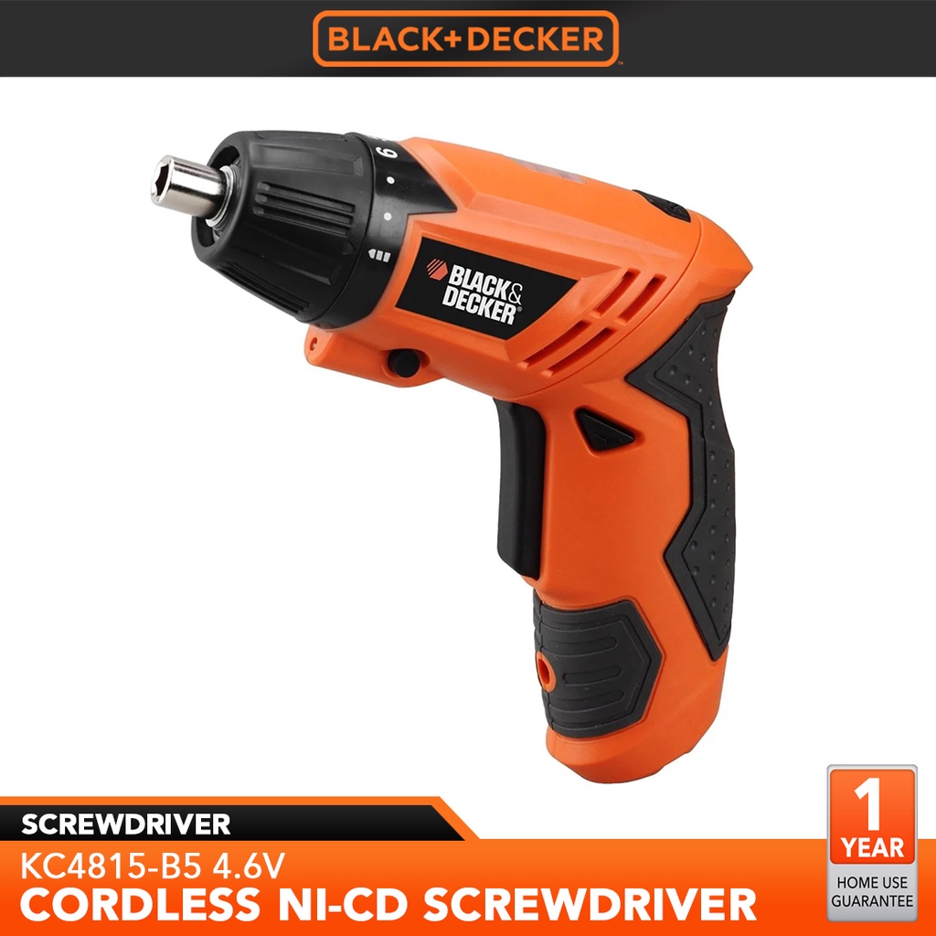 Black Decker 4.8V NiCd Screw Driver Set with 15 Bits KC4815 KC4815 B5 Shopee Singapore