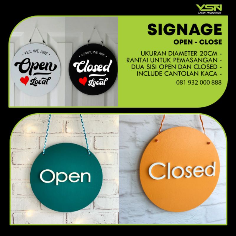 Open Close Sign I Open close sign board I Acrylic Sign Board I Custom ...