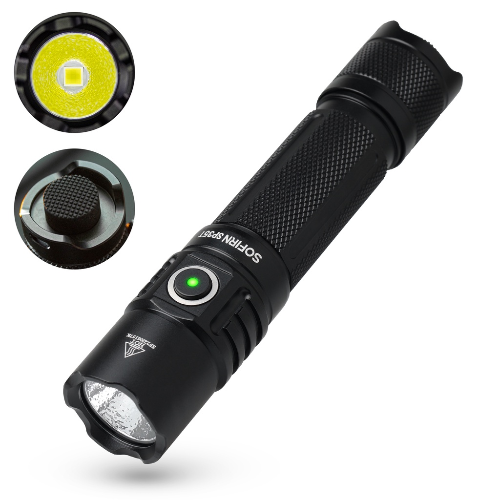 Sofirn SP35T 3800 Lumen Tactial LED Flashlight With USBC Rechargeable ...