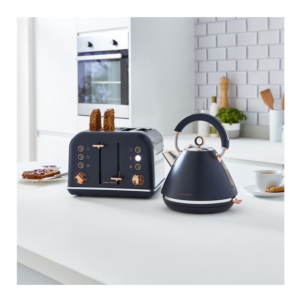 Morphy Richards Rose Gold and Midnight Blue Traditional Kettle and Toaster Shopee Singapore