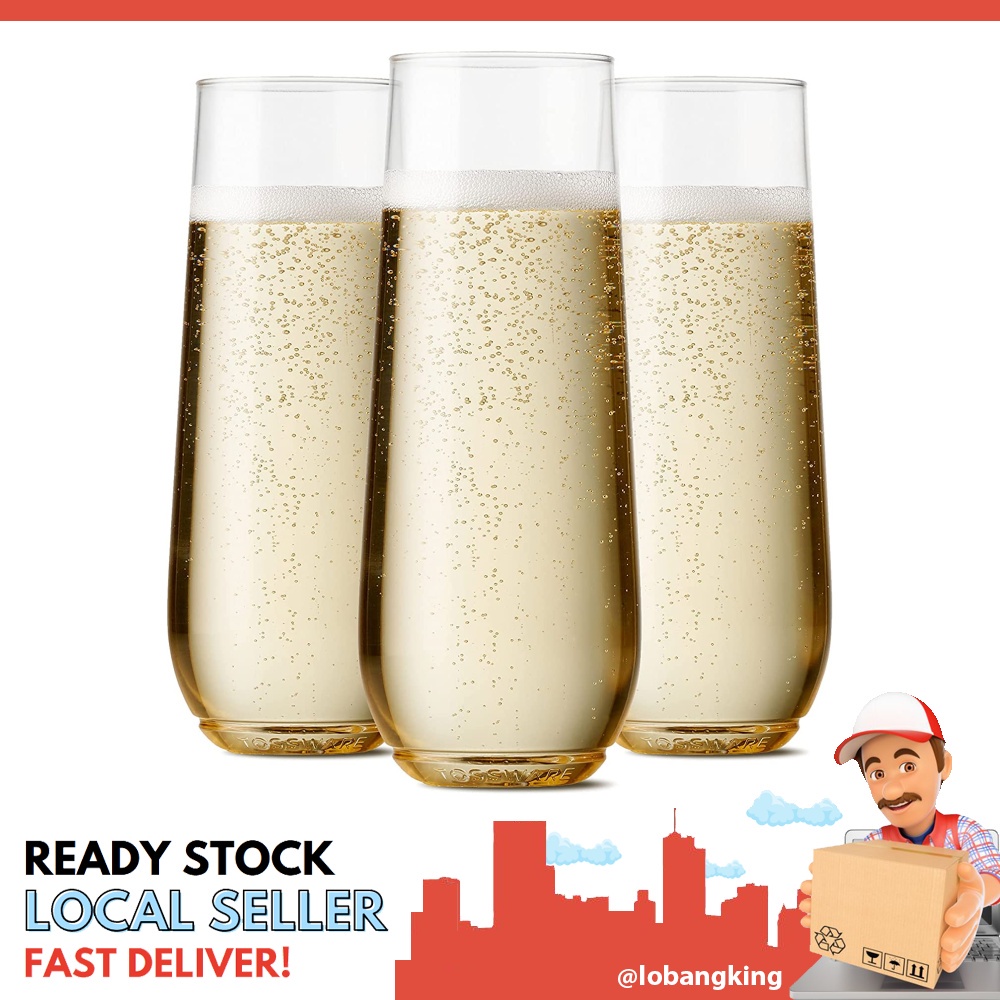 Tossware 2024 champagne flutes