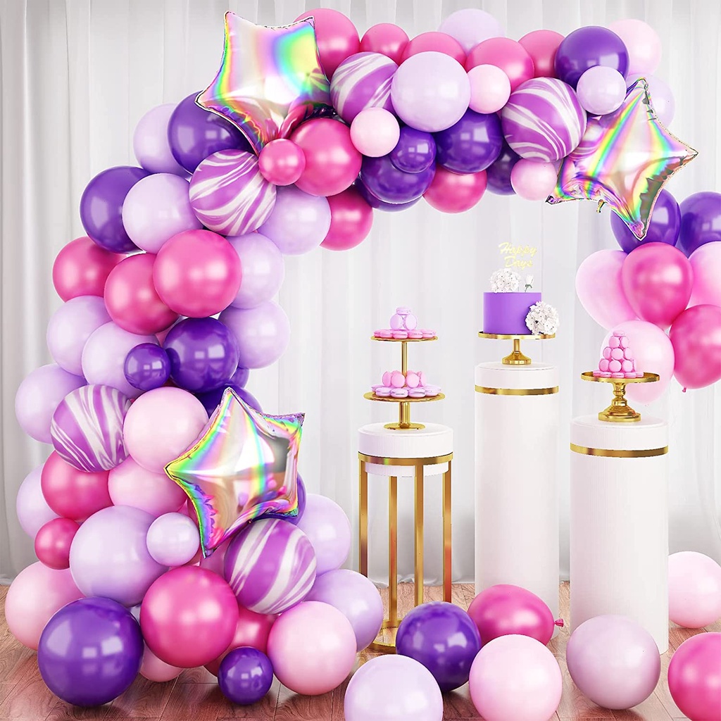 Purple Balloon Garland Arch Kit, Pink And Purple Balloon Garland Kit 