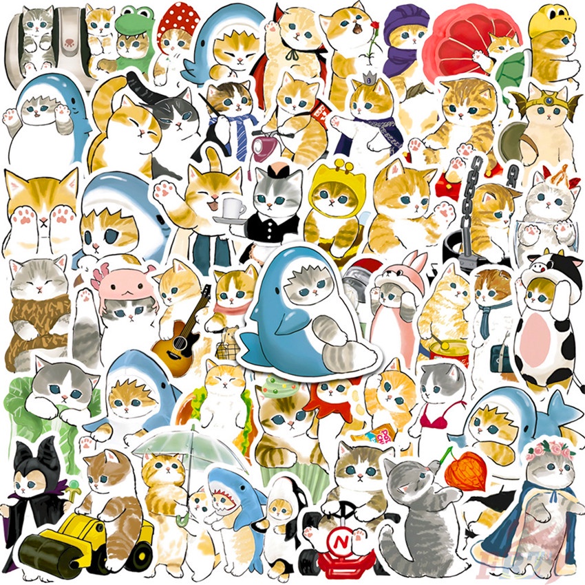 Kawaii Kittens Series 07 Cats Pets Stickers 50Pcs/Set DIY Fashion ...