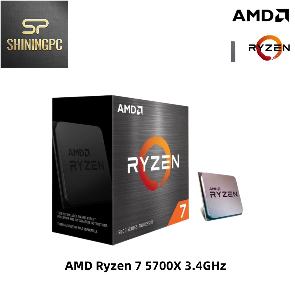 AMD Ryzen 7 5700X 3.4GHz Desktop Processor with 8 Cores and 16