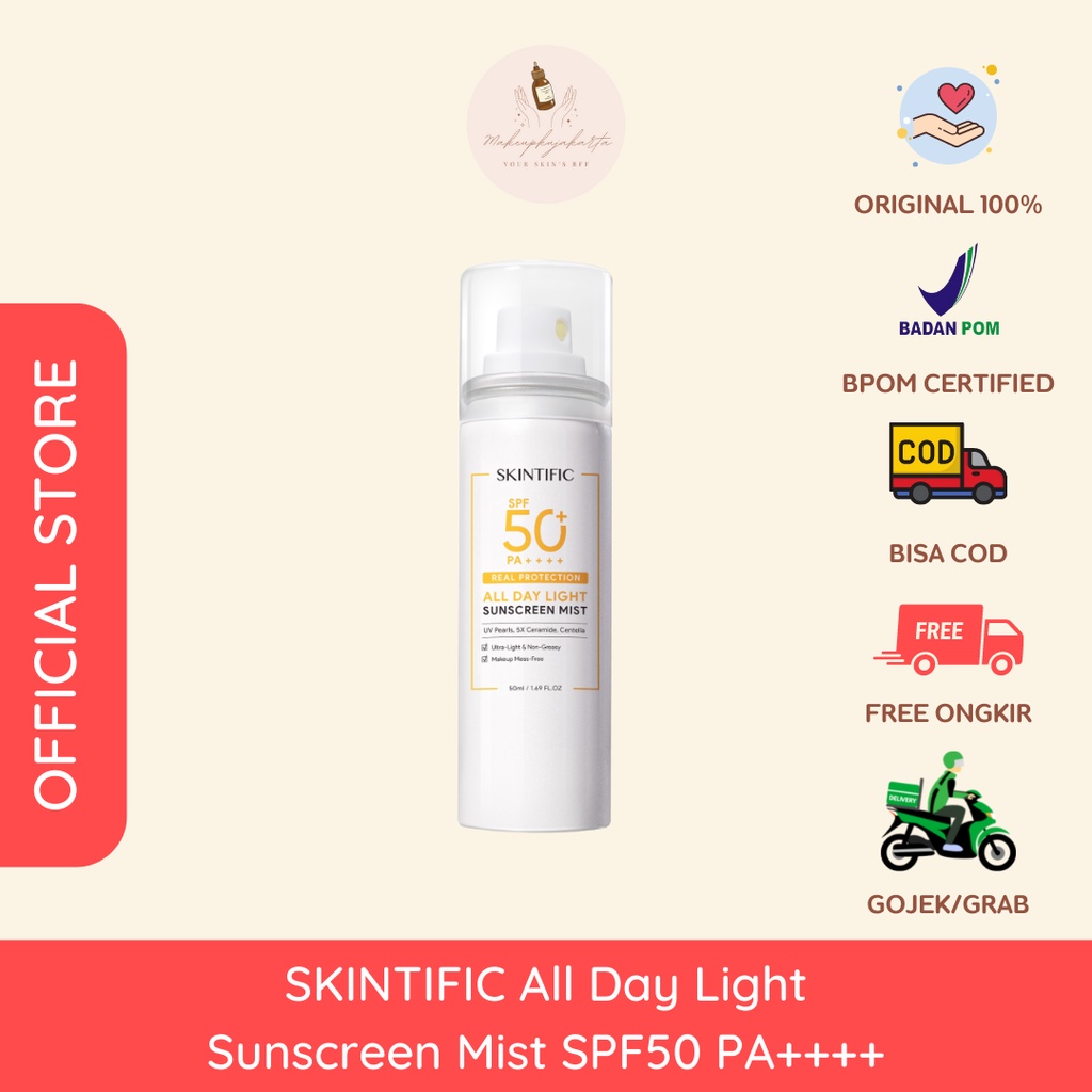 Skintific All Day Light Sunscreen Mist SPF50 PA+++ Shopee Singapore