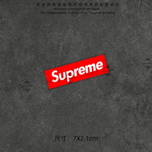 Fashion Brand Supreme Reflective Stickers Car Personality Modified Creative Electric Motorcycle Scratch Hidden Sticker Decoration Garland Shopee Singapore